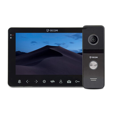 HD комплект відеодомофон та панель виклику BCOM BD-780FHD Black Kit ( 7дюймів домофон з пам'яттю, запис по руху, Full HD панель виклику )