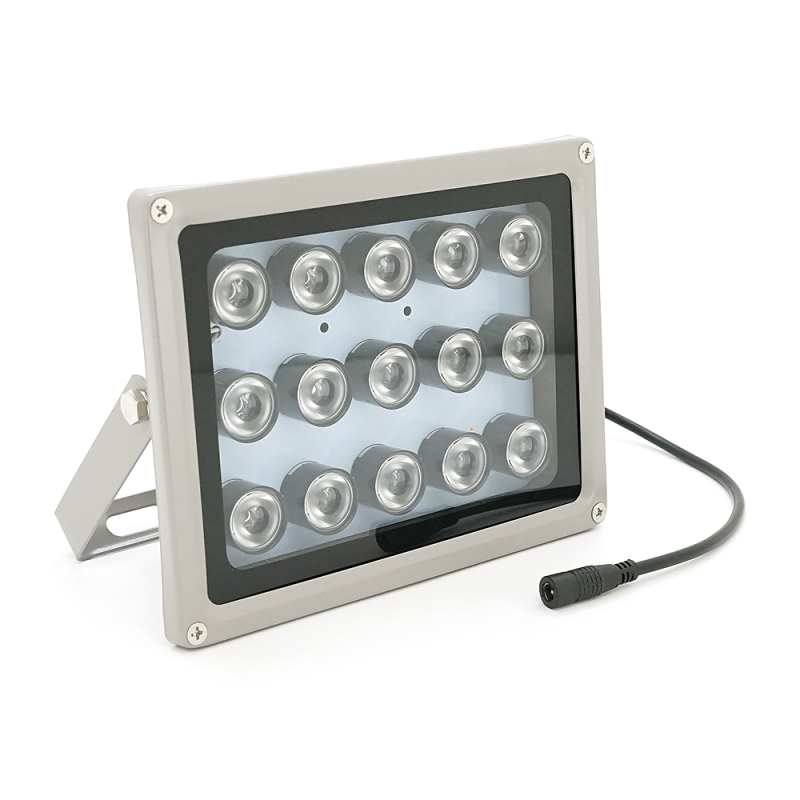 ІЧ-прожектор 1512HW. 12V, 24W, 15LED, IP66, 850Нм, кут огляду 45 °, дальність до 140м.