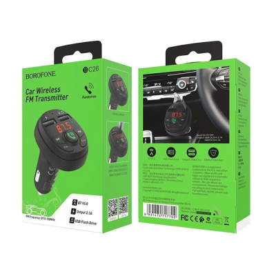 FM-модулятор Borofone BC26, Black, Box FM-модулятор Borofone BC26, Black, Box