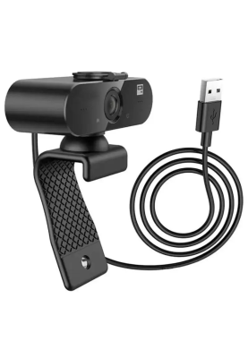 Вебкамера з гарнітурою Borofone BDI04, 1920p, пласт. корпус, Black, Q100