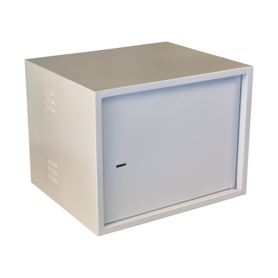 Антивандальна шафа VAGOS Lite Super Antilom 19" 9U - 0.8мм (530х410x450) двері - приховані петлі, замок - сувальдний, 8відп.