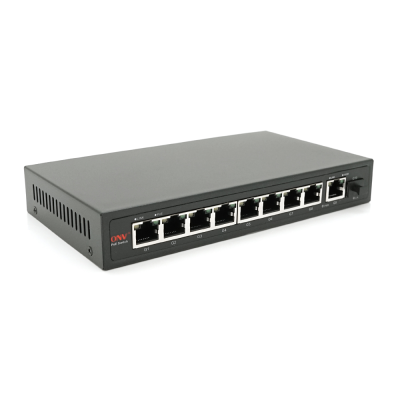 8мі портовий PoE Full Gigabit комутатор ONV-POE33108PFG, 8xPoe1000Мбіт + 1х1000 Мбіт + 1xSFP 1000Мбіт, до 250м, IEEE802.3af/at, потужність 110Вт