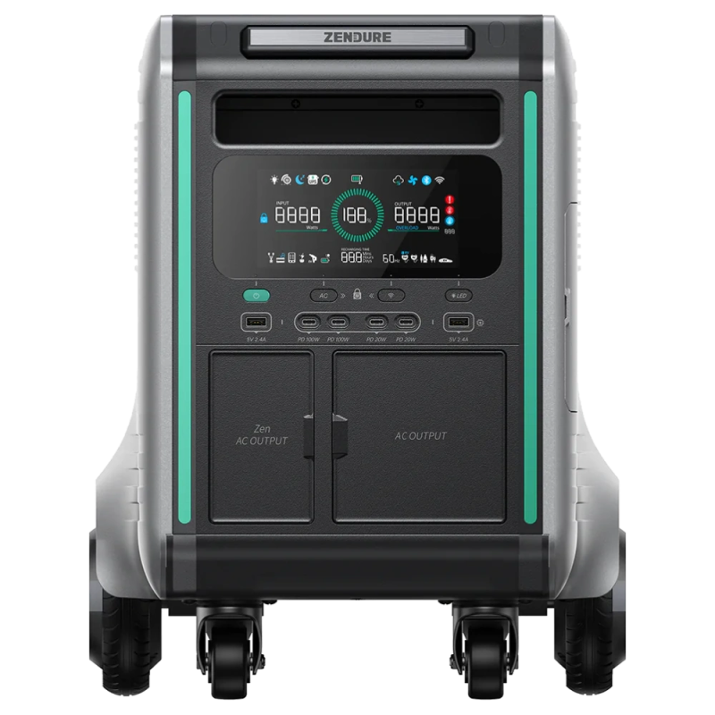 Портативне джерело живлення Zendure SuperBase V4600, ємність 4608Вт*год, потужність 3680Вт, Bluetooth, Wi-Fi, 55 кг, 730*346*442