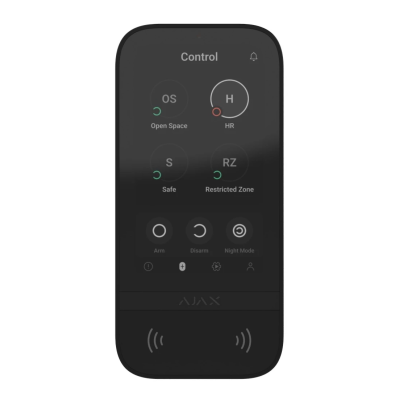 Безпроводова сенсорна клавіатура Ajax KeyPadTouchScreen black
