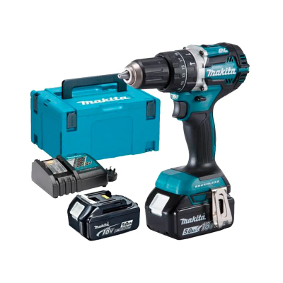 Акумуляторний дриль-шуруповерт Makita DHP484RTJ, зарядка+2 акумулятори, Box