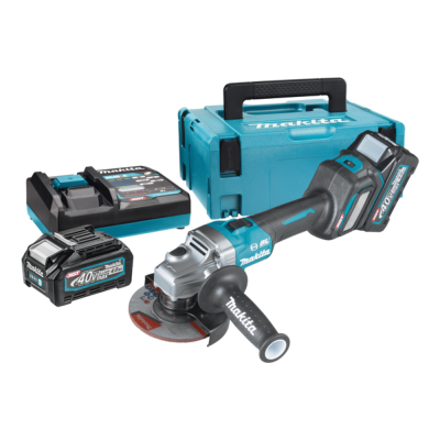 Акумуляторна кутова шліфувальна машина Makita GA023GM201, зарядка+2 акумулятора, Box