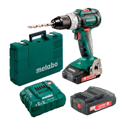 Акумуляторний шуруповерт Metabo BS18LTBLQ, зарядка + 2 акумулятори, Box