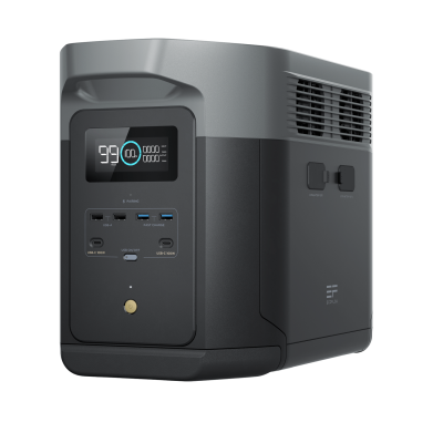 Портативна зарядна станція EcoFlow DELTA 2 Max (ємність 2048 Вт·ч), 3000 циклів, потужність 2400 Вт (пікова 3100 Вт), 497*305*242 мм, вага 23 кг