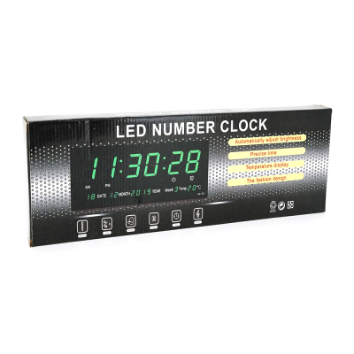 Настінний годинник VST-3615, з календарем та термометром, Green, Box