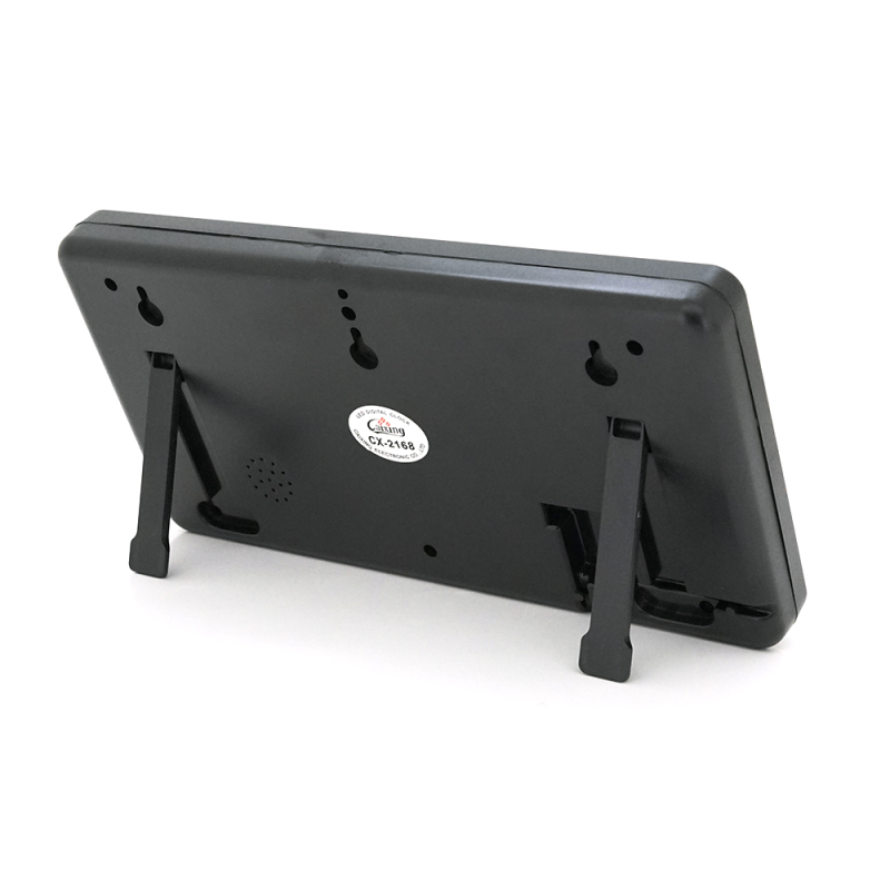 Настінний годинник VST-2168, з календарем та термометром, Red, Box