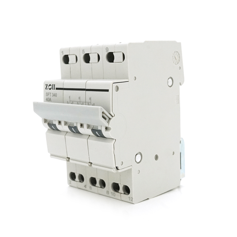 Модульний перекидний автомат трипозиційний (перекидний автомат) Voltronic SF219G-3P-40A із загальним виходом, прозора кришка