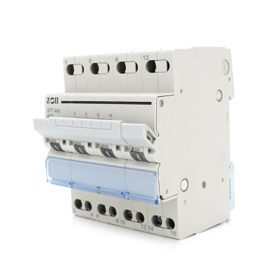 Модульний перекидний автомат трипозиційний (перекидний автомат) Voltronic SF219G-4P-40A із загальним виходом, прозора кришка