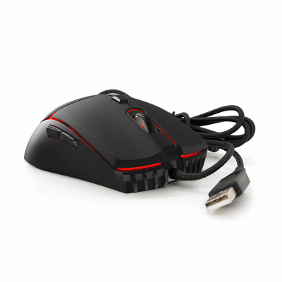 Ігрова миша провідна CRYPTO VX7, 6 кнопок, 200-8000 DPI, Led Lighting RGB, 1,8м, Windows XP/Vista/Win7/8/10/11 Mac OS X, Black, COLOR BOX