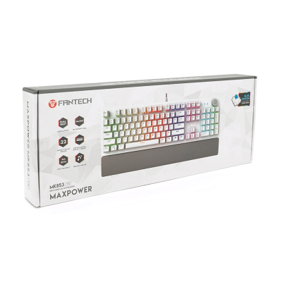 Клавіатура USB Fantech MK853V2 SPACE EDITION, довжина кабелю 135см, (Eng/Укр/Рус), White, 104к, Q10 Клавіатура USB Fantech MK853V2 SPACE EDITION, довжина кабелю 135см, (Eng/Укр/Рус), White, 104к, Q10