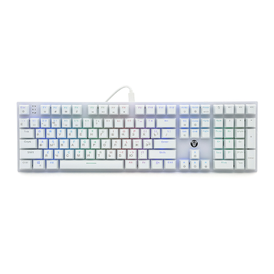 Клавіатура USB Fantech MK855RGB, довжина кабелю 135см, (Eng/Укр/Рус), White, 108к, Q10