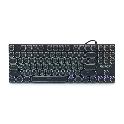 Клавіатура iMICE GK800 USB Wired (TYPE-C), довжина кабелю 100см, (Eng/Укр/Рус), White/Black, 87к