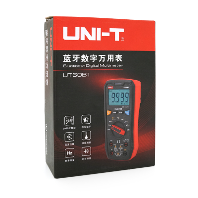 Мультиметр UNI-T UT60BT Вимірювання: V, A, R, Hz, C, NCV, True RMS. Bluetooth. Data Hold.