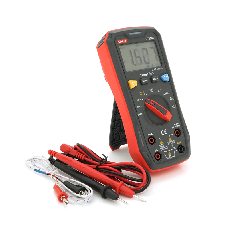 Мультиметр UNI-T UT60BT Вимірювання: V, A, R, Hz, C, NCV, True RMS. Bluetooth. Data Hold.