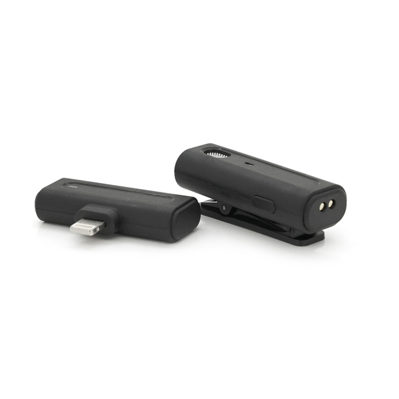 Петличний бездротовий мікрофон M9+ в кейсі, роз'єм Lighting, вбудований акумулятор 80 mAh, Black, Box
