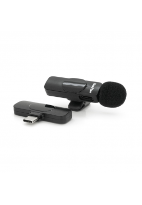 Петличний бездротовий мікрофон NeePho N8+, роз'єм Type-C, вбудований акумулятор 80 mAh, Black, Box