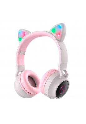 Бездротові навушники Bluetooth HOCO W27, Pink/Gray, Box
