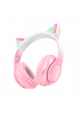 Бездротові навушники Bluetooth HOCO W42, White/Pink, Box
