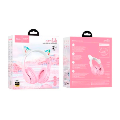 Бездротові навушники Bluetooth HOCO W42, White/Pink, Box Бездротові навушники Bluetooth HOCO W42, White/Pink, Box