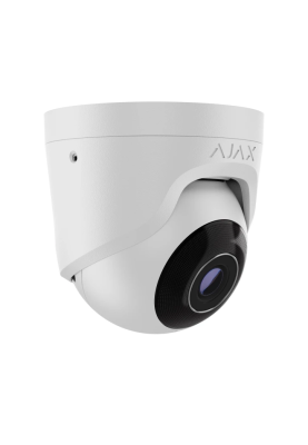 5 Mp дротова охоронна IP-камера Ajax TurretCam (5 Mp/2.8 mm) White