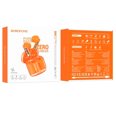 Навушники Bluetooth Borofone BW23, Orange, Кейс Навушники Bluetooth Borofone BW23, Orange, Кейс
