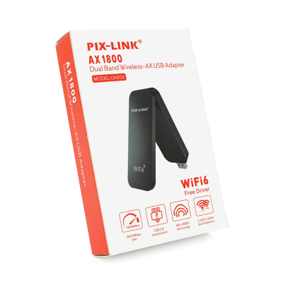 Бездротовий мережний адаптер Wi-Fi6-USB LV-UAX02, 802.11 a/b/g/n, 1800Mbps, Box Бездротовий мережний адаптер Wi-Fi6-USB LV-UAX02, 802.11 a/b/g/n, 1800Mbps, Box