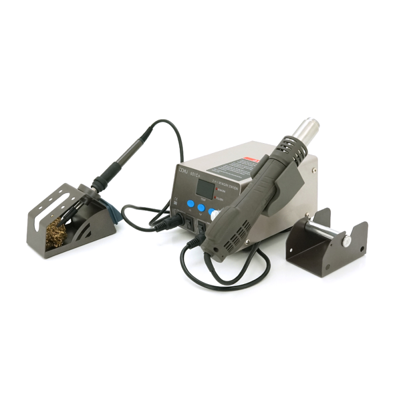 Паяльна станція термоповітряна BAKU BA-601C+ фен, паяльник, цифрова індикація, USB 5V 1A