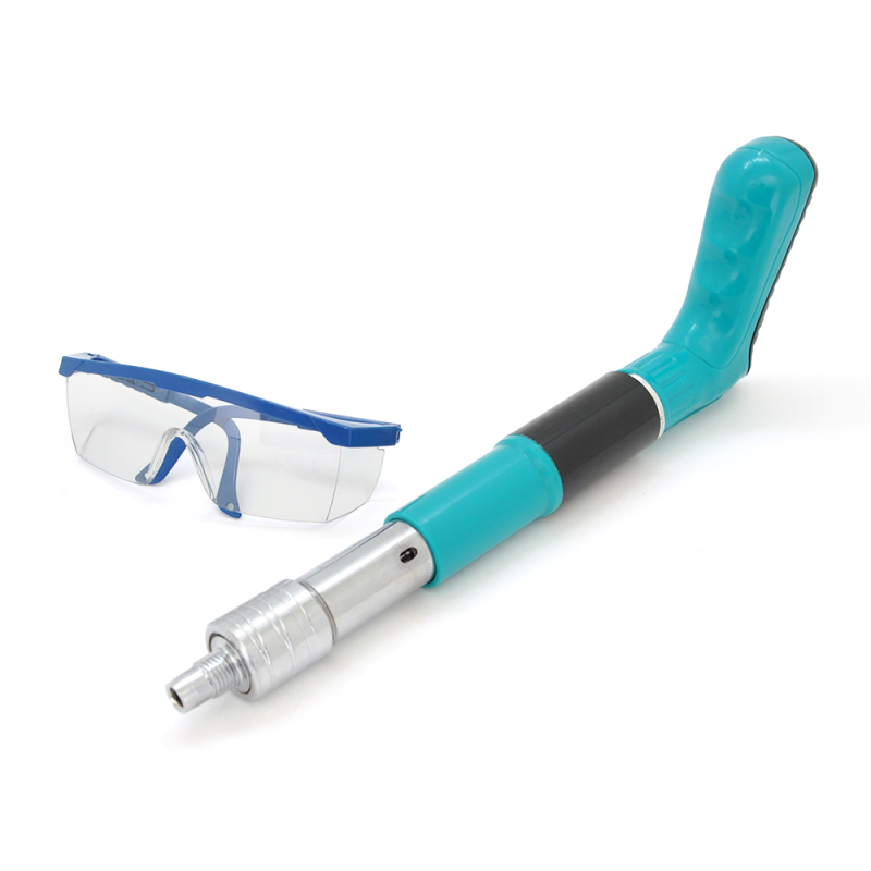 Пістолет будівельно-монтажний YT-198406, для цвяхів діаметром 7,3мм, захисні окуляри, + 100 цвяхів монтажних піроксилінових, Валіза, Green