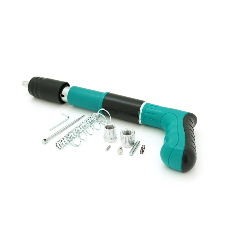 Пістолет будівельно-монтажний під цвяхи діаметром 7,3мм+ 100 цвяхів монтажних піроксилінових діаметром 7,3мм, Green