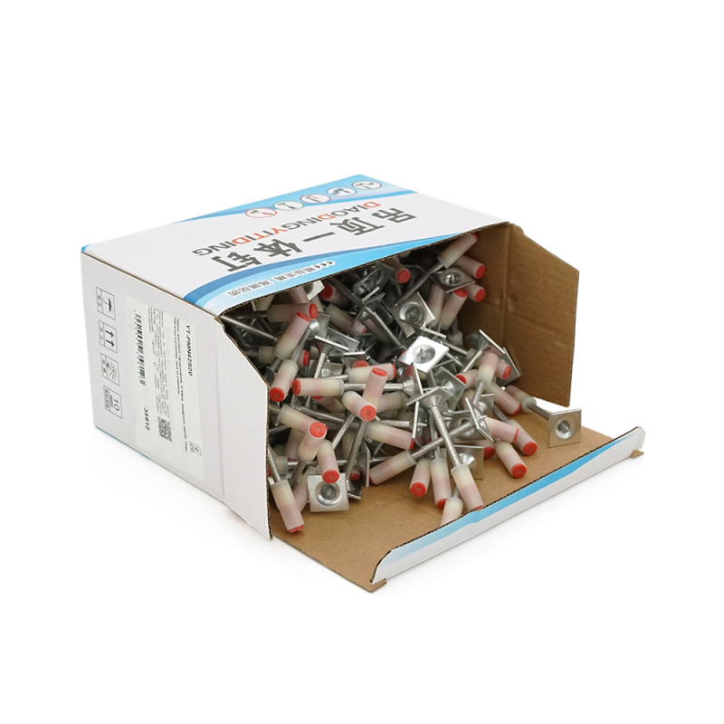 Цвяхи монтажні піроксилінові, 8*43мм, квадратна шайба 18мм, 200 штук в упаковці, ціна за упаковку