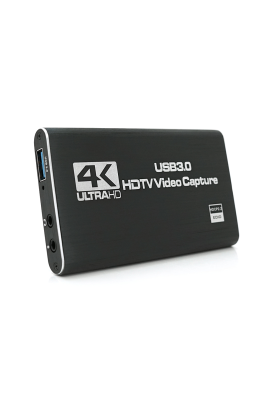 Зовнішня карта відеозахоплення 4К HDMI-USB 3.0, для захоплення та запису відео з екрана комп'ютера+ мікрофонний вхід та вихід на навушники