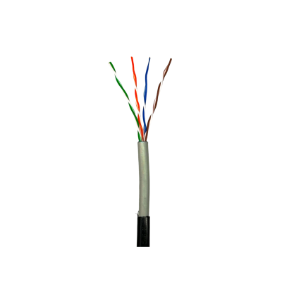 Кабель кручена пара GEAR UTP 4x2x0,51 Cat5E, CCA, PVC+PE, для зовнішніх робіт, чорний, 305m