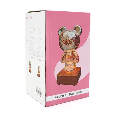 Нічник YT-197 Ведмедик+ Bluetooth колонка, USB кабель, RGB, Box