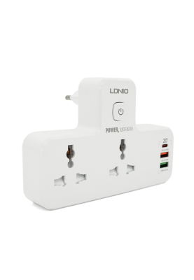 Мережевий фільтр LDNIO SE2311, 4 Розетки + 4 USB, 2 м, перетин 3х0, 75мм, White, Box