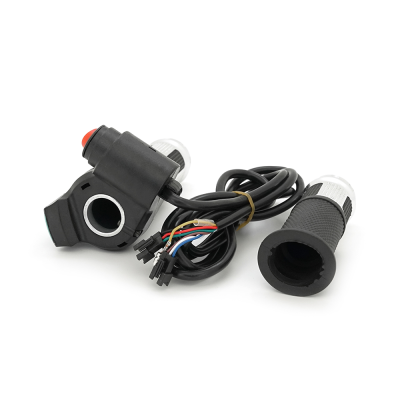 Ручка газу з кнопкою для електровелосипеда 12-72V+вольтметр, Box