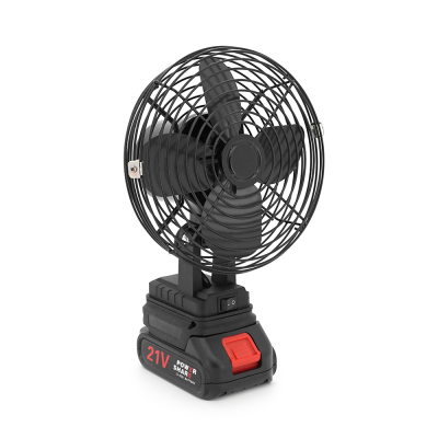 Вентилятор 6", з Li-Ion акумулятором 21V + перехідник, Black, Box 185х185 мм, 1,10 кг