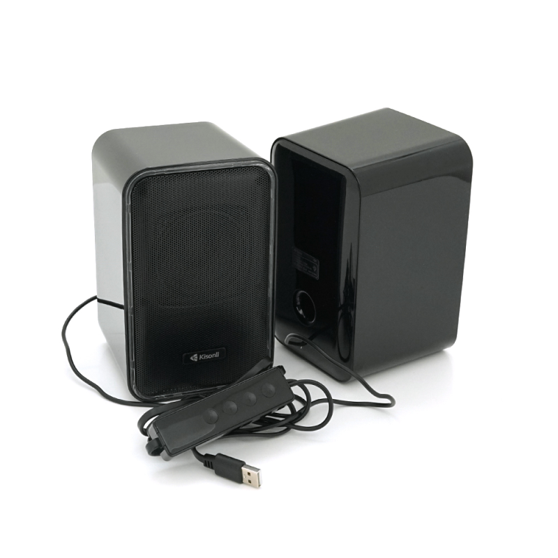 Колонки Kisonli X21B, 2x10W, USB/RGB light/BT, DC: 5V/1-2A, Black, BOX, Q15