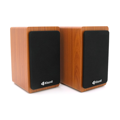Колонки 2.0 Kisonli X23 для ПК та ноутбука, USB + 3.5mm, 2x5W, 30Hz-15KHz, 110 х 127 х 183mm, Black