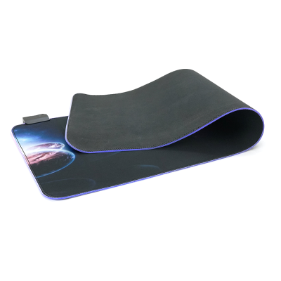 Килимок 300*800 для миші "Planets" тканинний з боковою прошивкою, товщина 3 мм, RGB підсвічування, живлення USB 1,8 м, Color Box