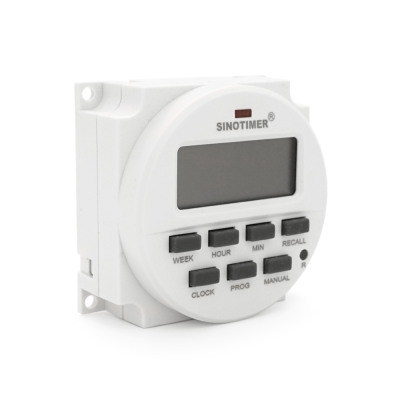 Таймер тижневий Sinotimer TM618N-4, програмований, 16А, 12V, 60х60х30 мм