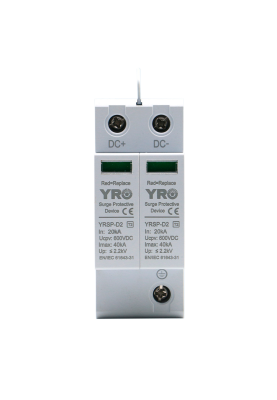 Захист від перенапруг YRO 2P 20-40KA 1000Vdc D2, постійна напруга