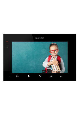 AHD відеодомофон Slinex SQ-07MTHD (black), 7” сенсорний IPS екран, запис руху, слот microSD, 197×127×20 мм