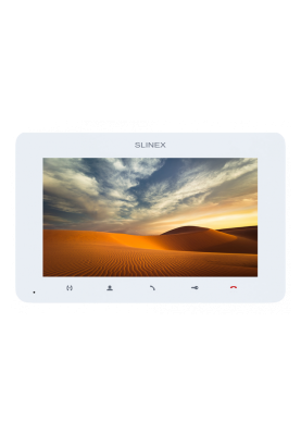 AHD відеодомофон Slinex SM-07MHD (white), 7” TFT екран, запис руху, слот microSD, 193×123×18 мм