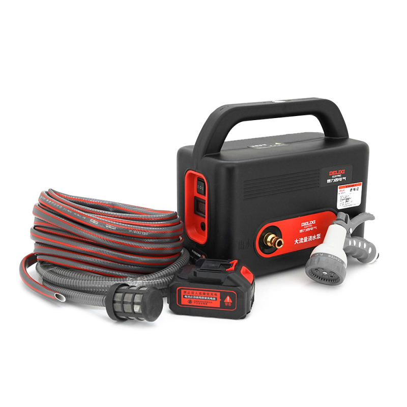 Насос для поливу Delixi 21V, шланг(8мм) 10 м
