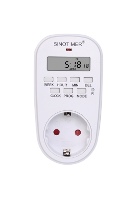 Розетка c цифровим недельним таймером Sinotimer TM518, 16A, 3000W, 230V