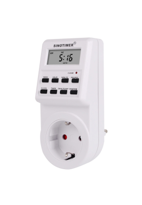 Розетка c цифровим таймером Sinotimer TM516, 16A, 3000W, 230V